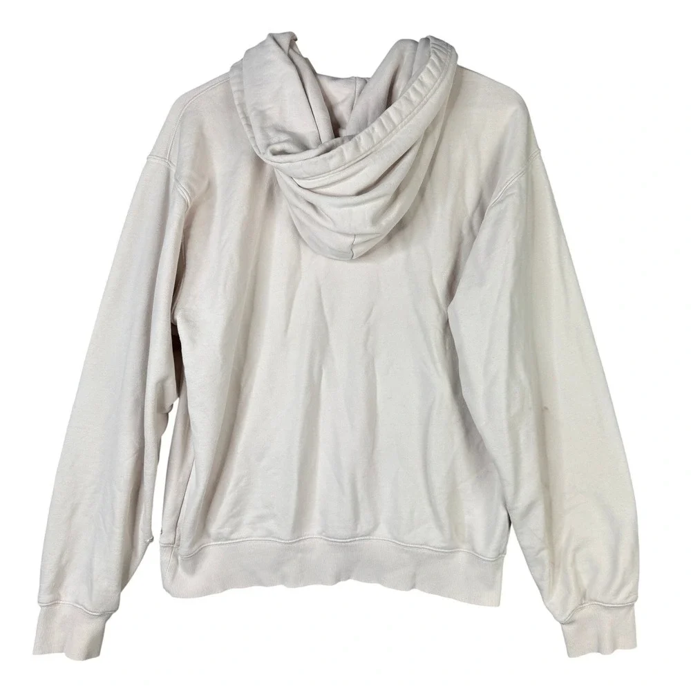 TNA Aritzia Sweatfleece Perfect Hoodie Beige Terry Fleece Pullover 97460 Size M